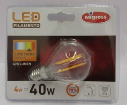 [0011452801] MIGROSS LED FILAM.E14 P45 W4=40W