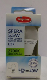 [0007135602] MIGROSS LED SFERA 4W E27